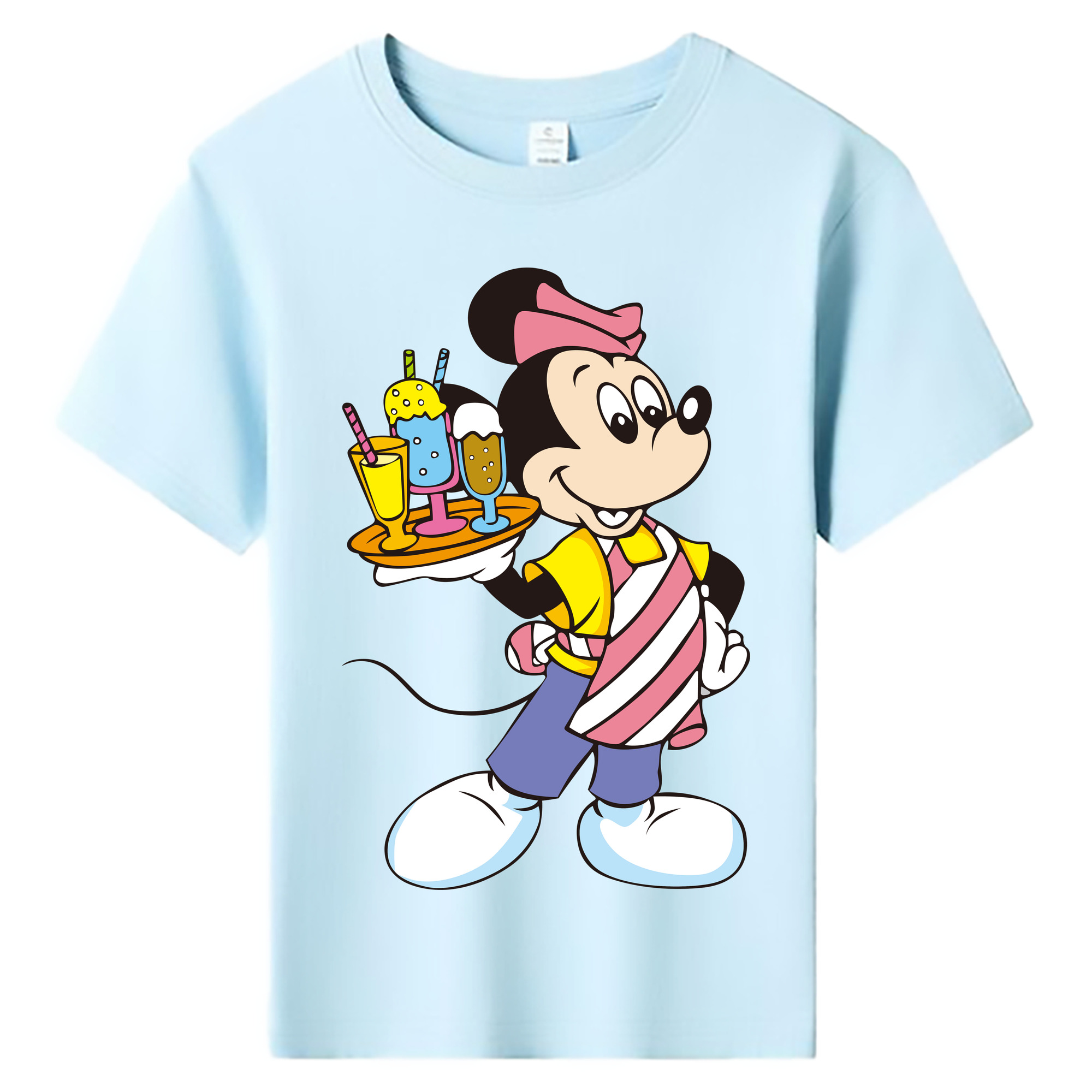 ミッキーマウス Mickey Mouse 綿100％キッズTシャツ（フロントプリント）